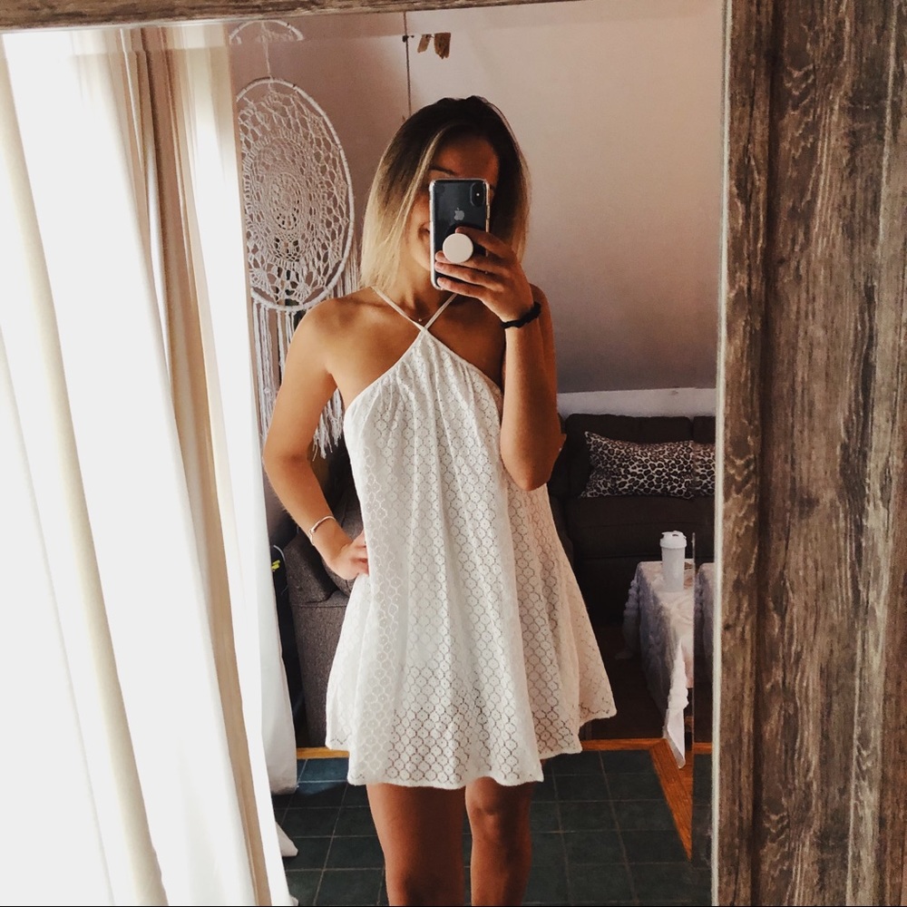 AE STUDIO white eyelet romper